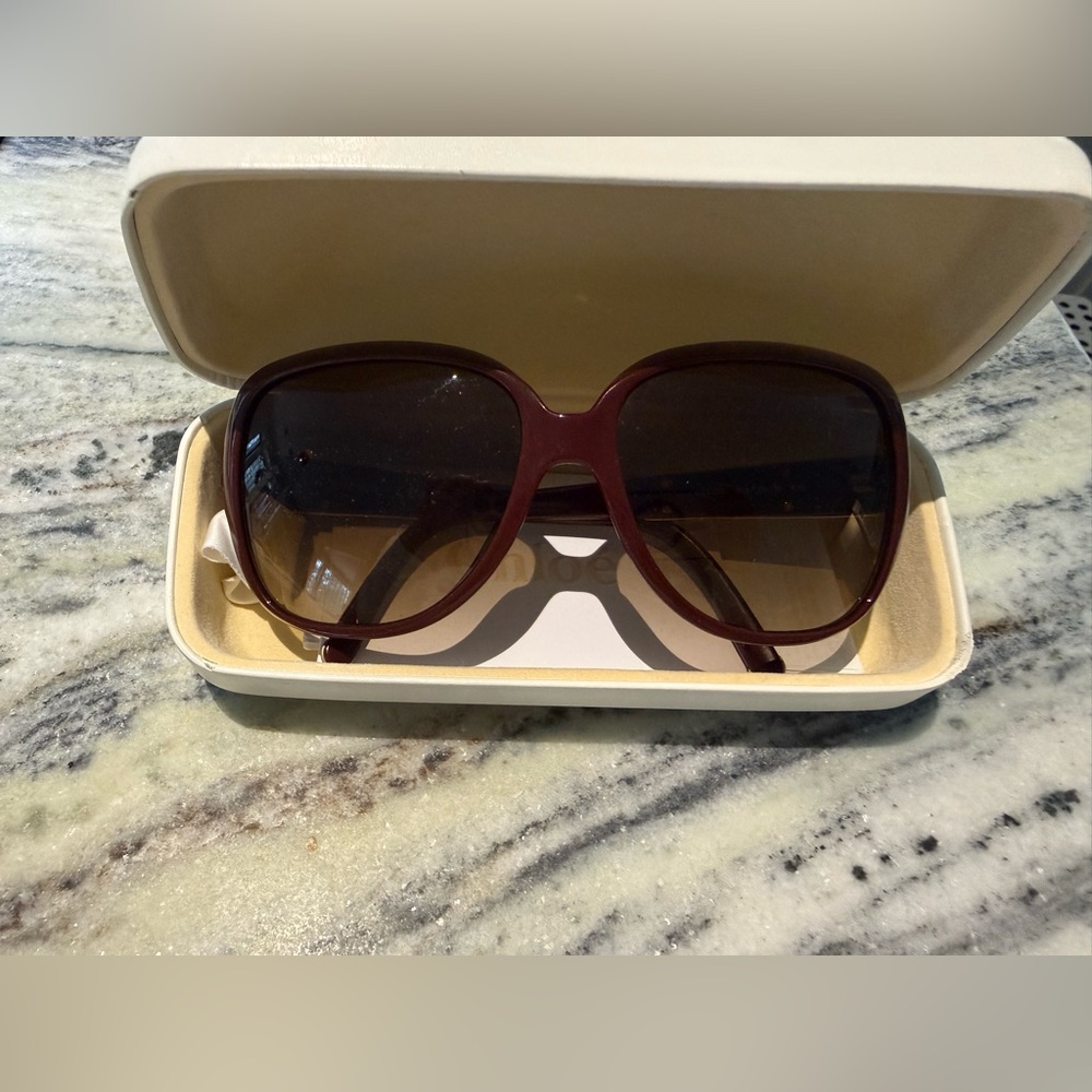 Chloe Burgundy Sunglasses